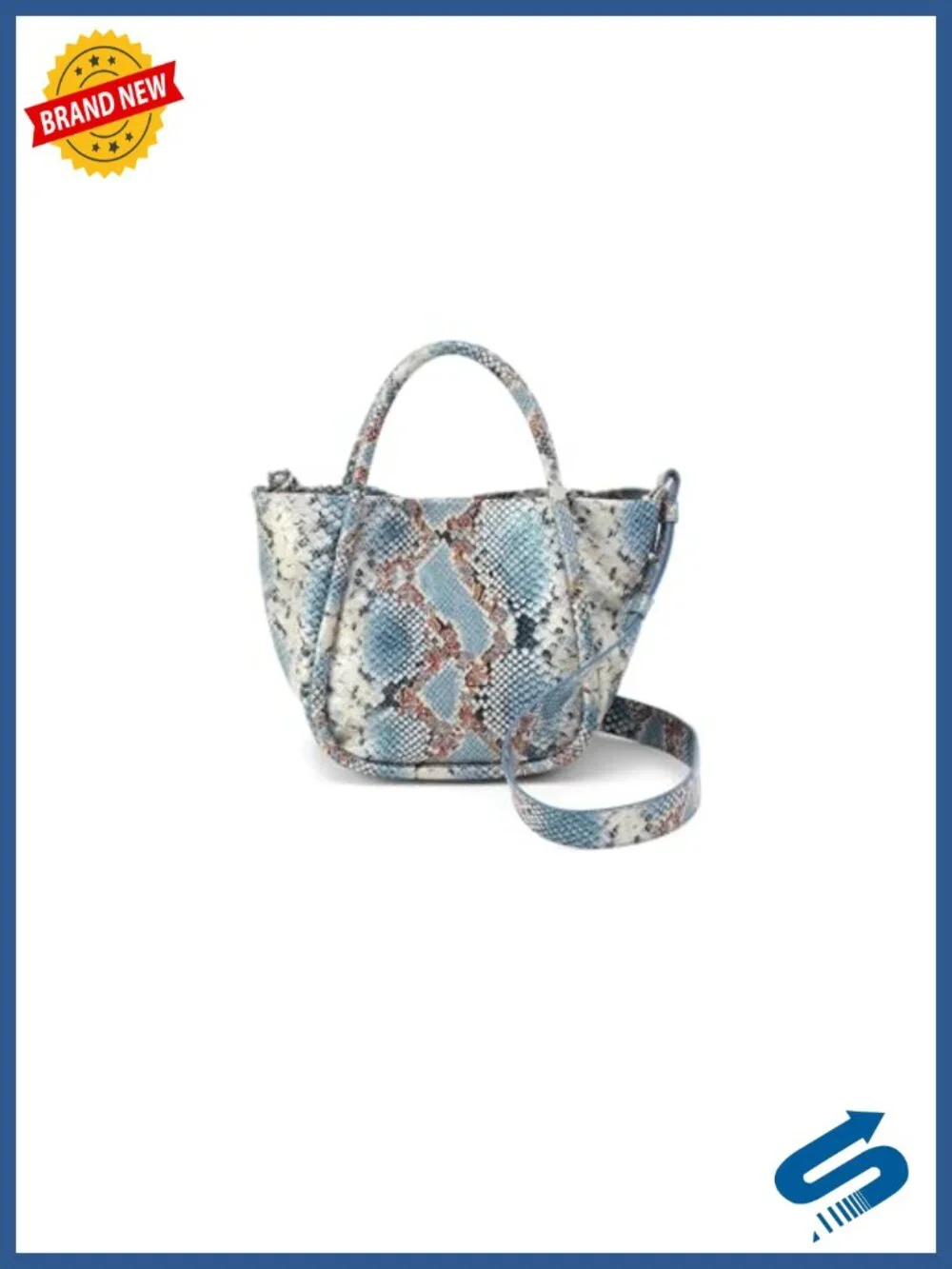 Leather Satchel Crossbody Bag with Top Handles